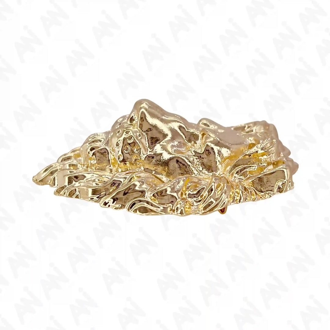 Shiny Gold Lion Metal Brooch