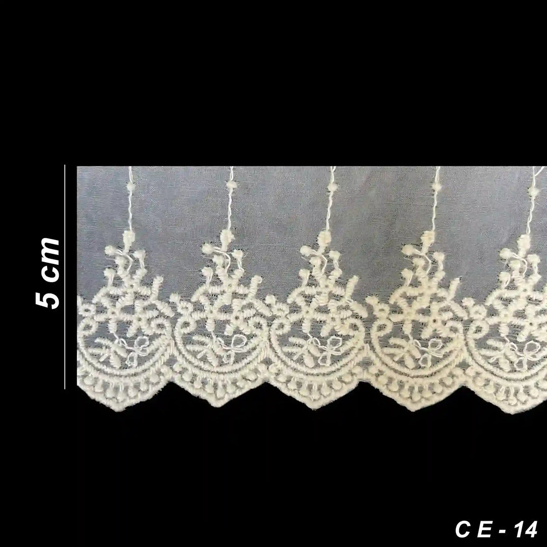 Ornate Medallion Organza Lace | 2 Meters | CE-14