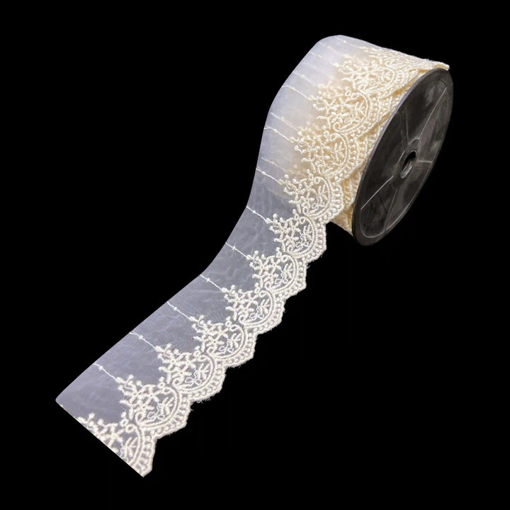 Ornate Medallion Organza Lace | 2 Meters | CE-14