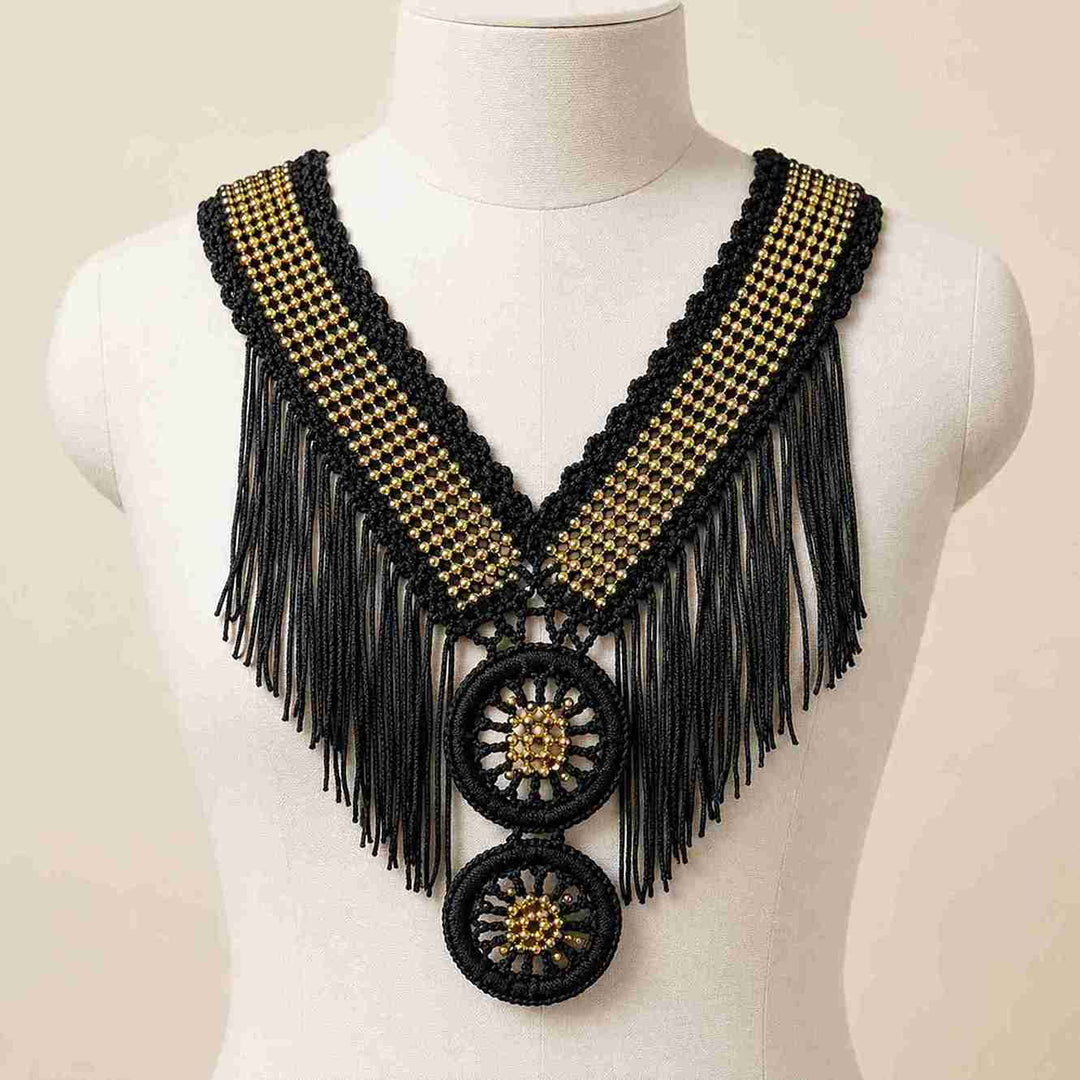 Beaded Neckline & Upper Bodice Yoke Patch