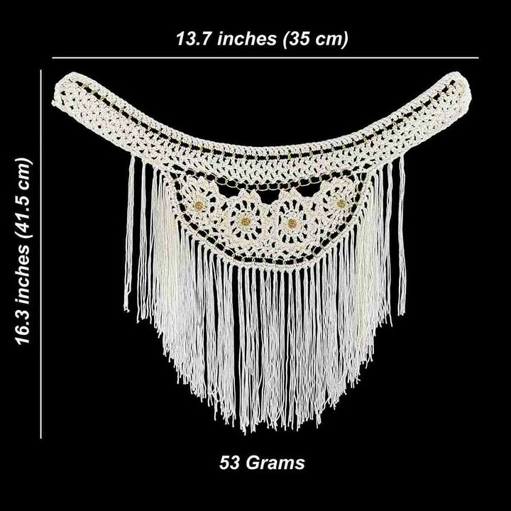Boho Floral Fringe Neckline Patch