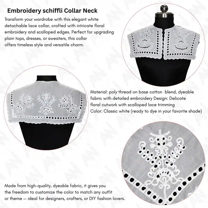Infogrpahic Ruffled style neck collar by Ani Accessories designed to elevate dresses and stylish blouses.
