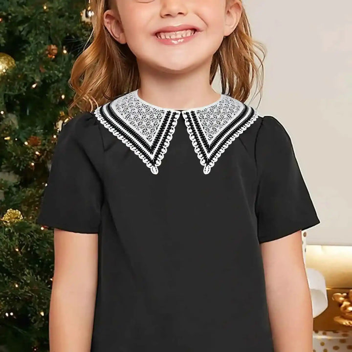 Lace Applique Detachable Collar for Adult & Kids – Ani Accessories elegant floral fashion statement piece