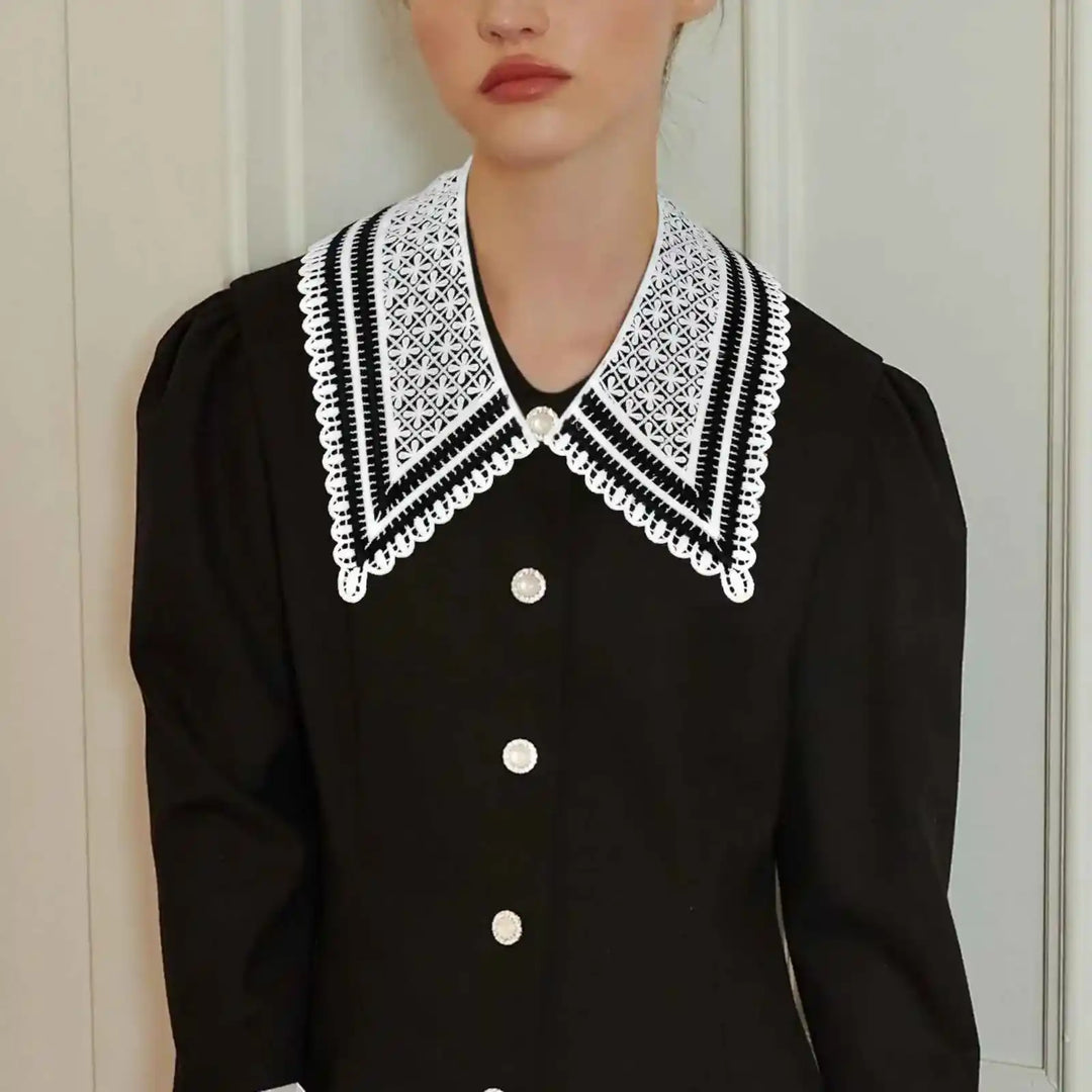 Lace Applique Detachable Collar for Adult & Kids by Ani Accessories, chic detachable lace neckline