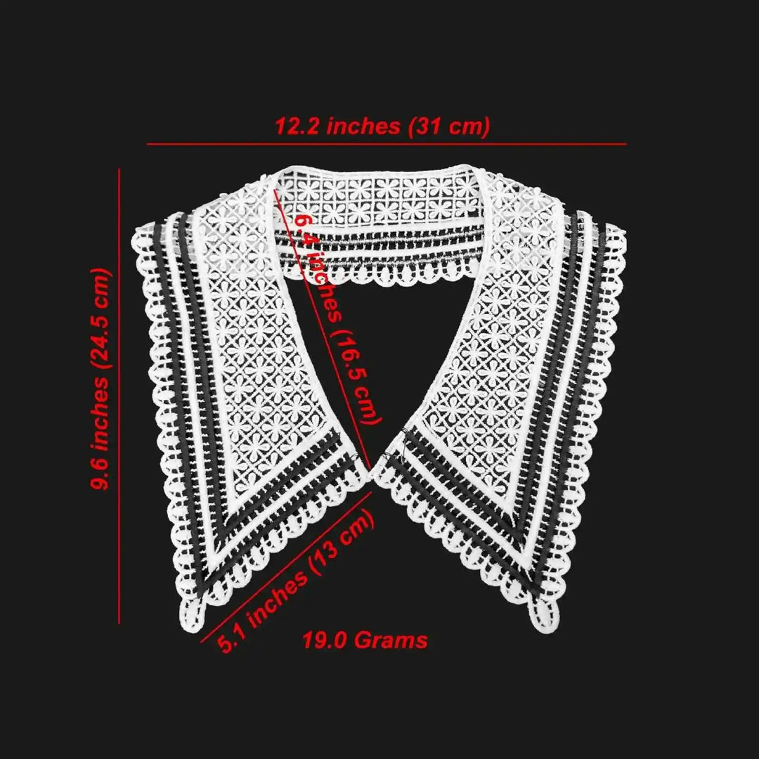 Lace Applique Detachable Collar for Adult & Kids by Ani Accessories, elegant removable lace neckline