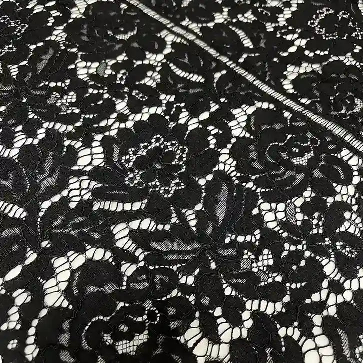 Lace fabric intricate garden design 22 inch width by Ani Accessories for gowns and fashion garments