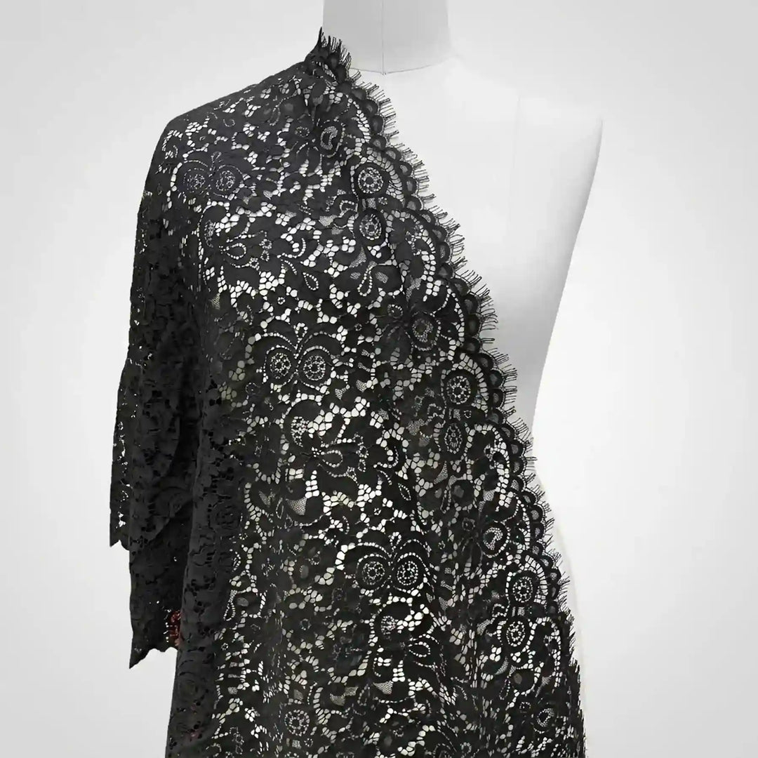Luxury French floral fabric 28 inches by Ani Accessories for dresses couture and designer fashion wear