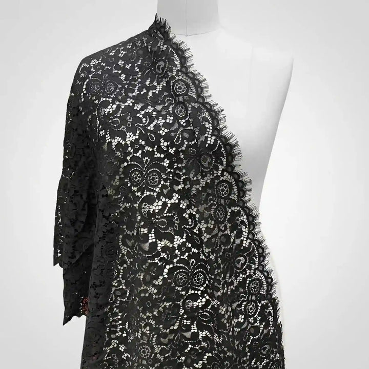 Luxury French floral fabric 28 inches by Ani Accessories for dresses couture and designer fashion wear