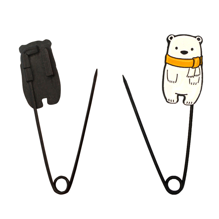 Lovely Polar Bear Safety Pin