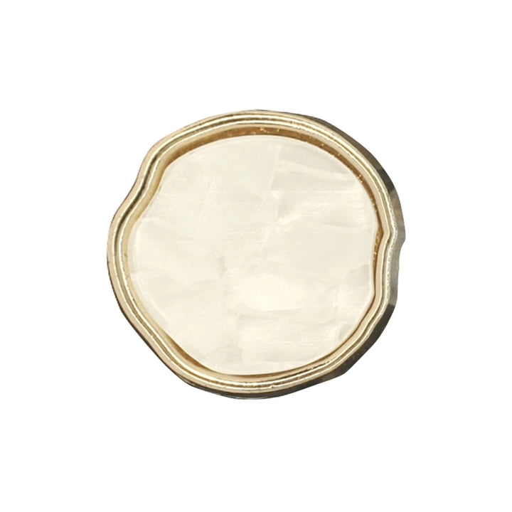 Wavy Pearl Gold Metal Button | 18mm (28L) & 23mm (36L)