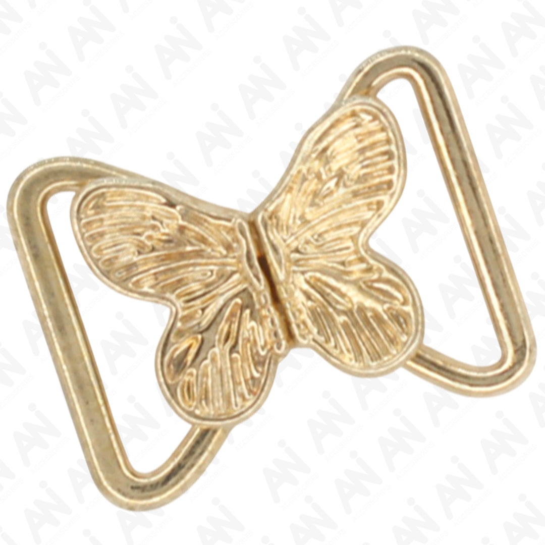 Bow gilded butterfly fasteners Frog closure metal button