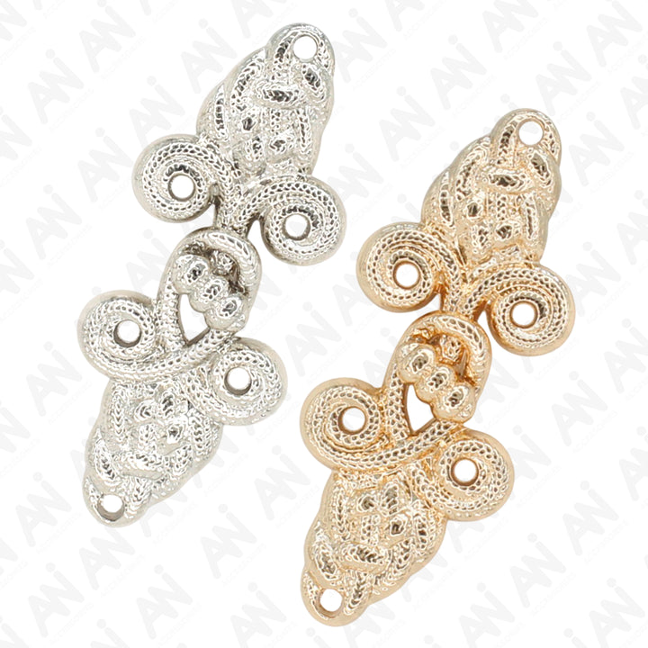 Celtic Elegance Frog Closure Metal Buttons