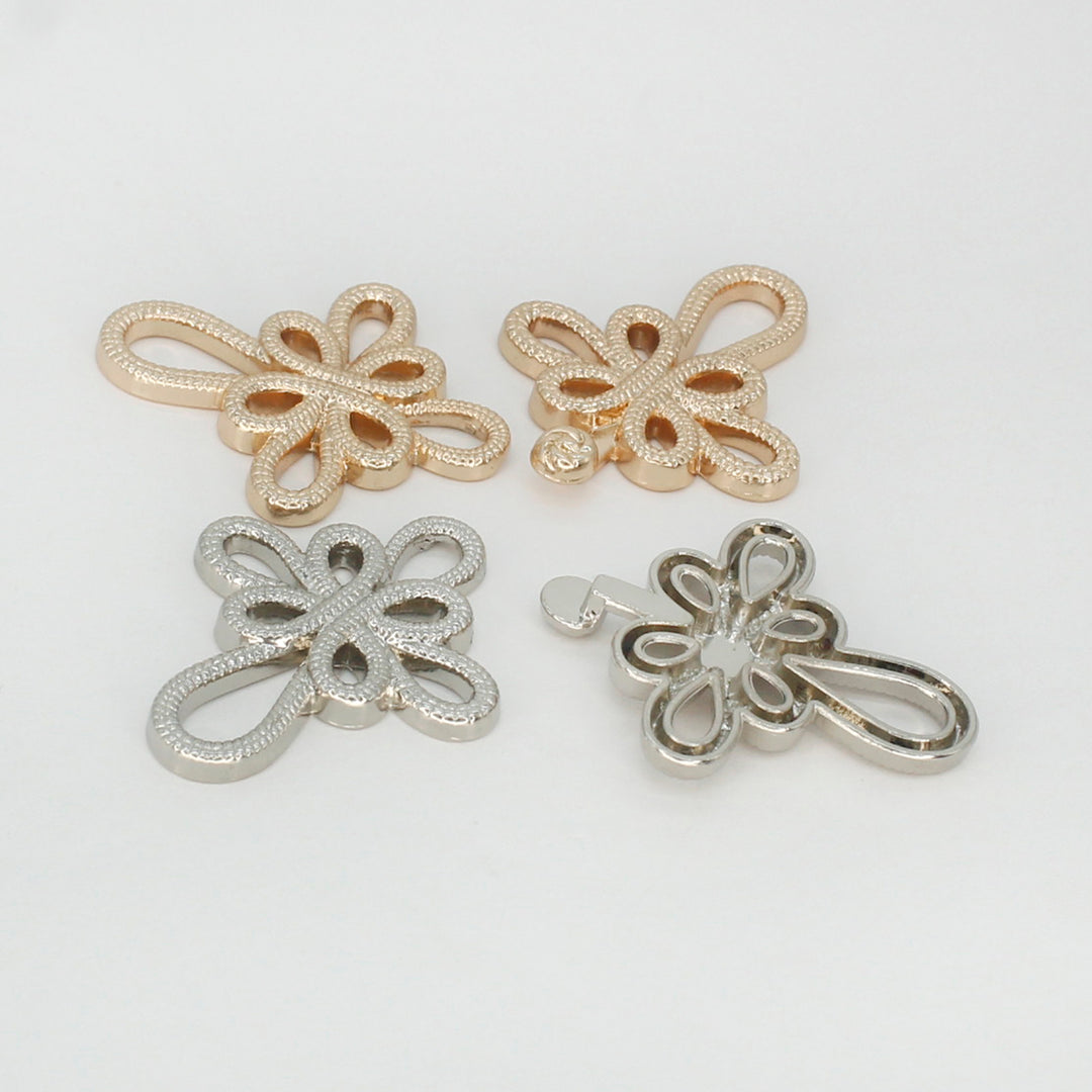 Twin blossom Frog closure metal Button-5.5cm×2.5cm