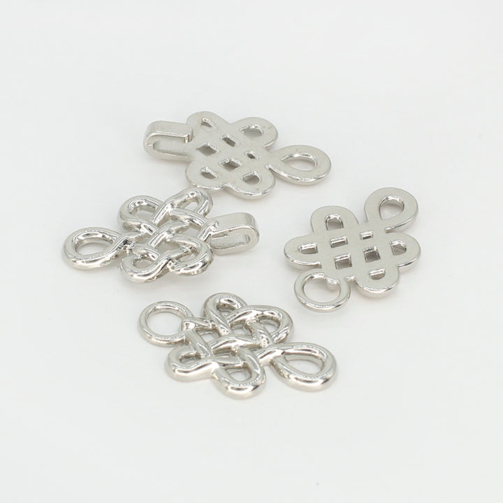 Silver Serenity Spiral Frog Closure Metal Buttons