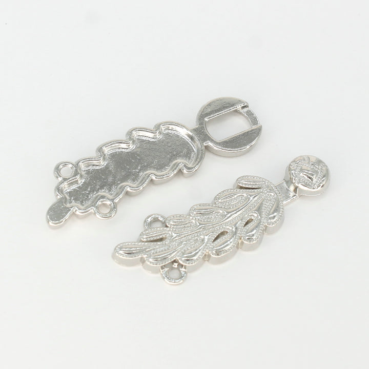 Leafy Luxury Frog Closure Metal Buttons