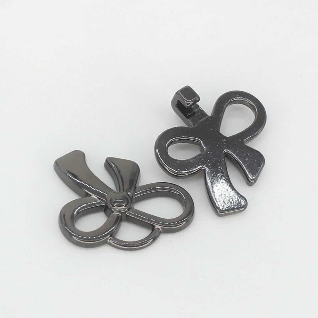 Bow Accents Frog Closure Metal Buttons