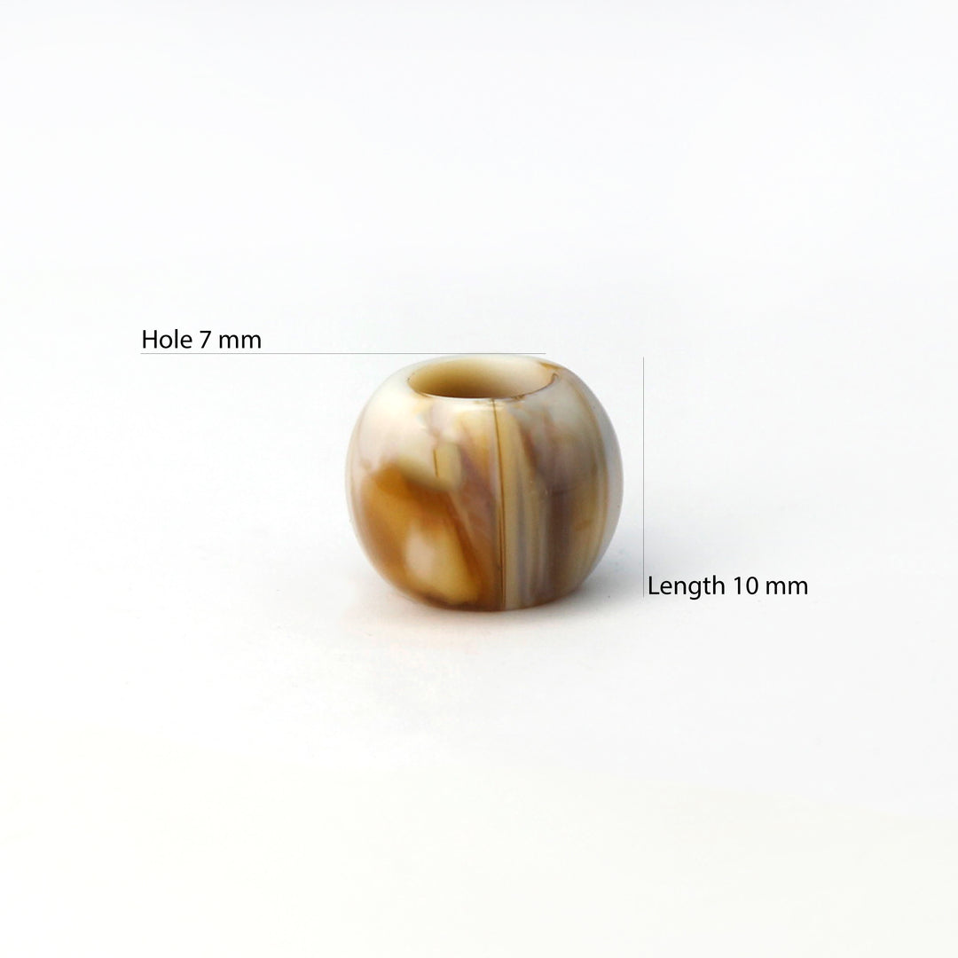 Off White Textured Marble Resin beads