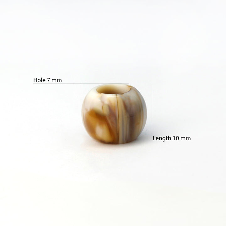 Off White Textured Marble Resin beads