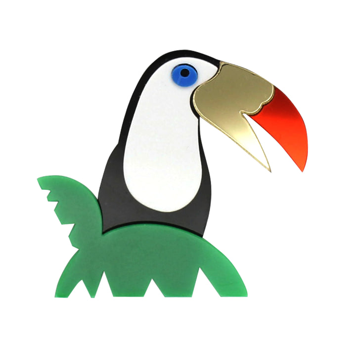 Stylized Toucan Brooch