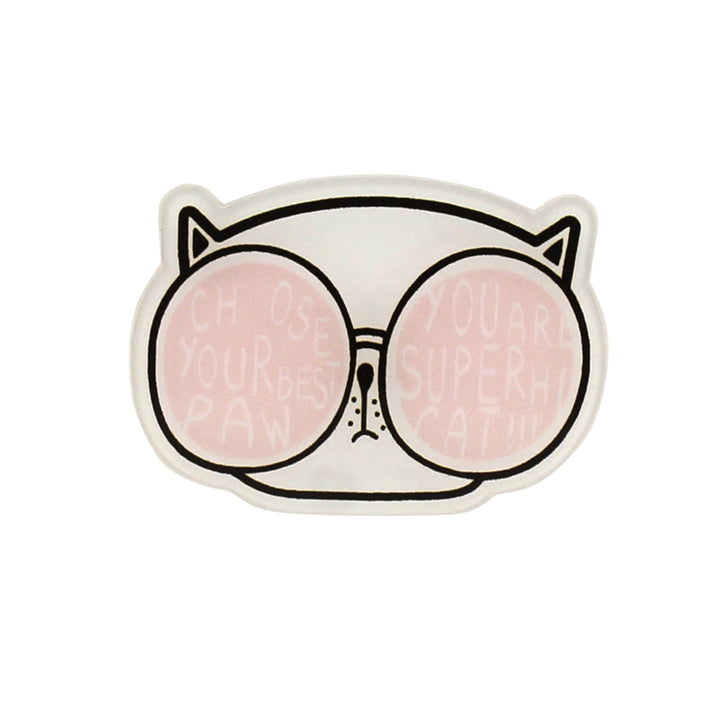 Acrylic Paw Cat Pin Brooch