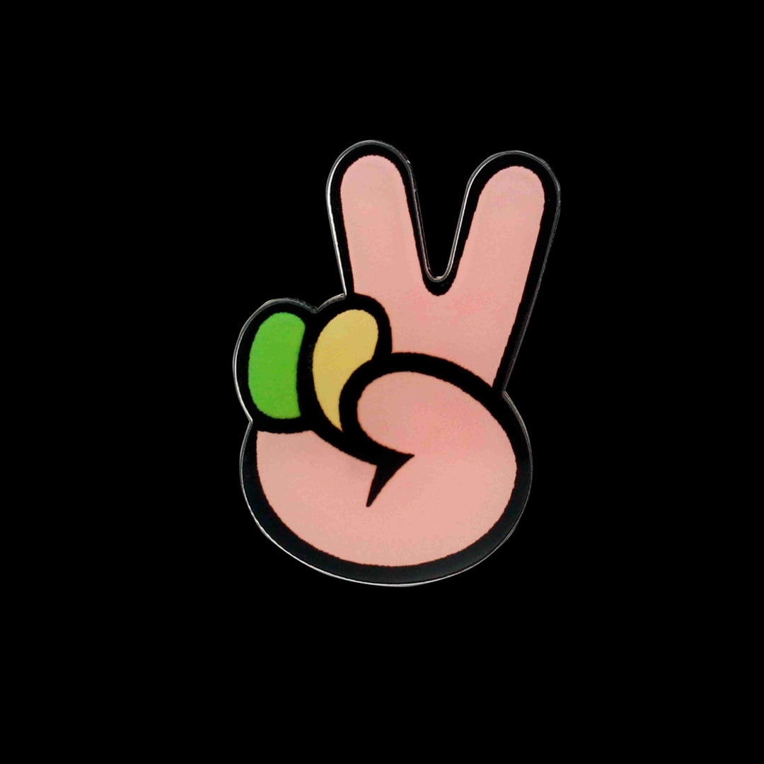 Peace Fingers Brooch