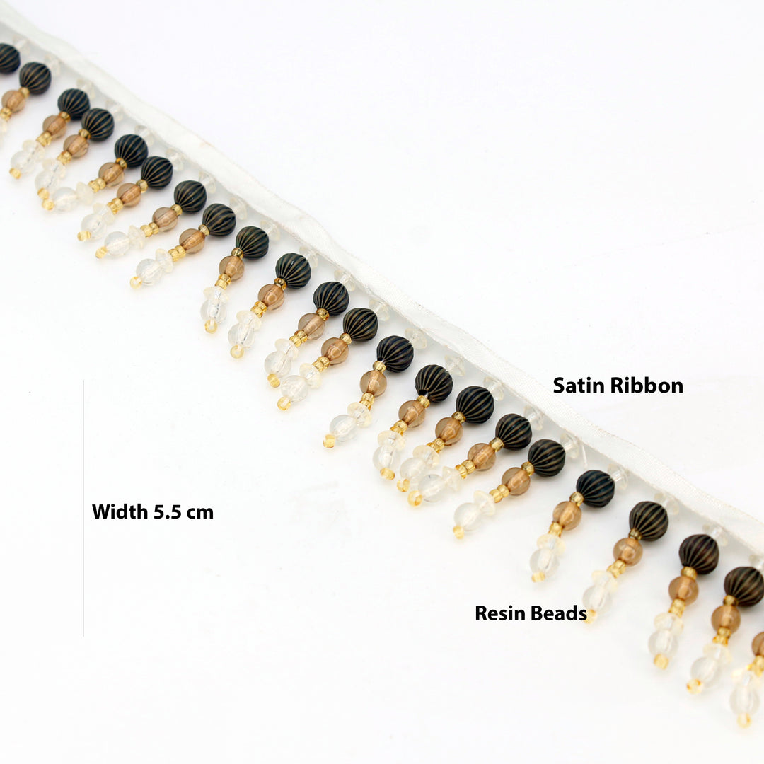 2 Meter Multi-Tone Beaded Lace