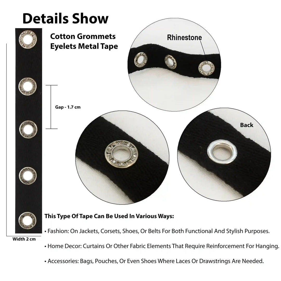 Black Color Eyelet Tape