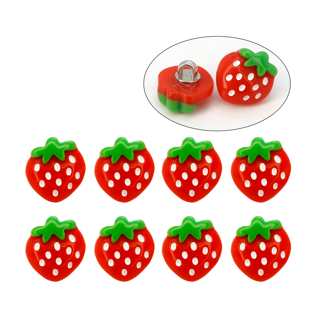 Strawberry Resin Buttons