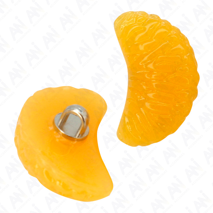 Orange Resin Buttons