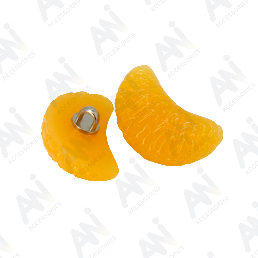 Orange Resin Buttons