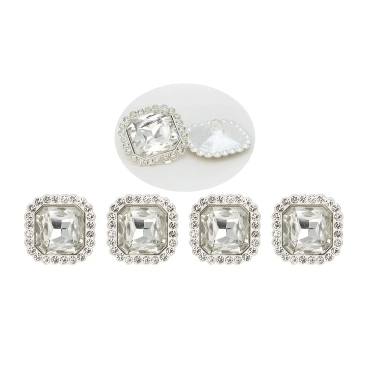 Elegant Rhinestone Silver Metal Buttons | 13mm, 21mm & 28mm