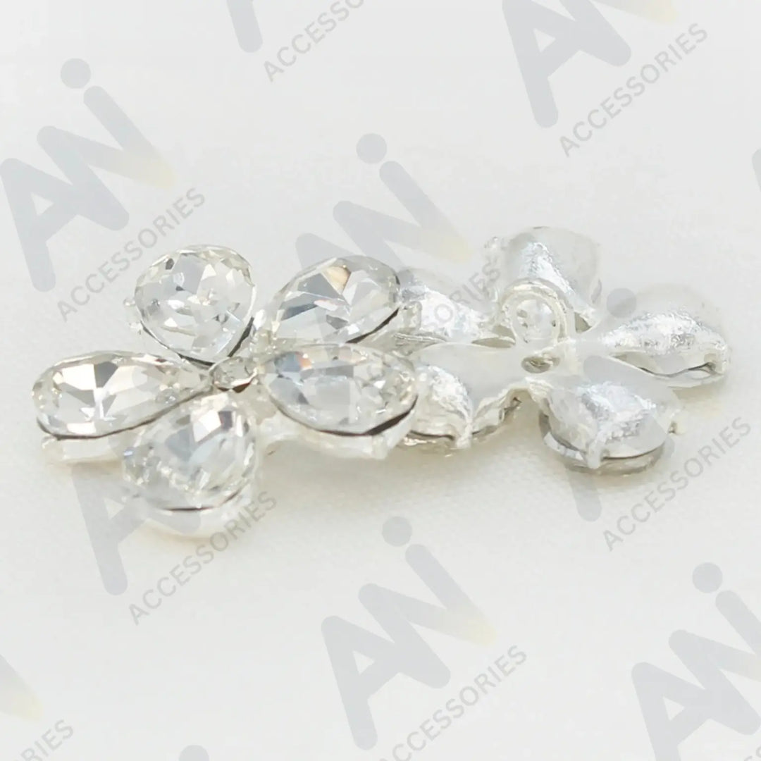 Rhinestone Flower Metal Buttons | 25mm(40L)