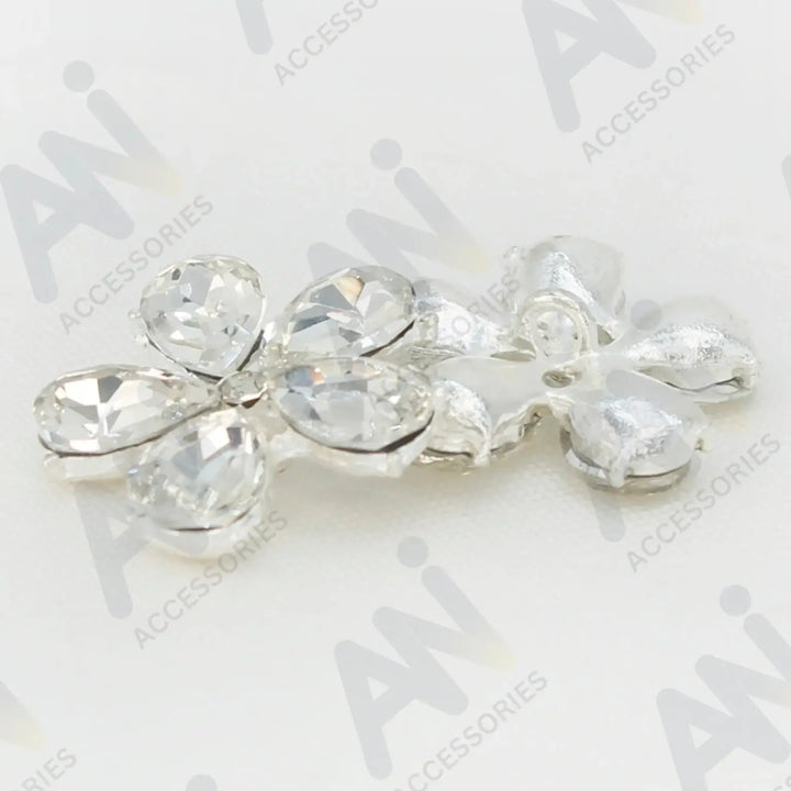 Rhinestone Flower Metal Buttons | 25mm(40L)