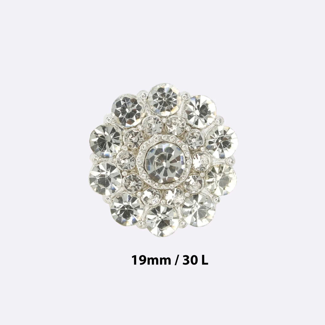 Sparkling Circle Metal Buttons | 19mm(30L)
