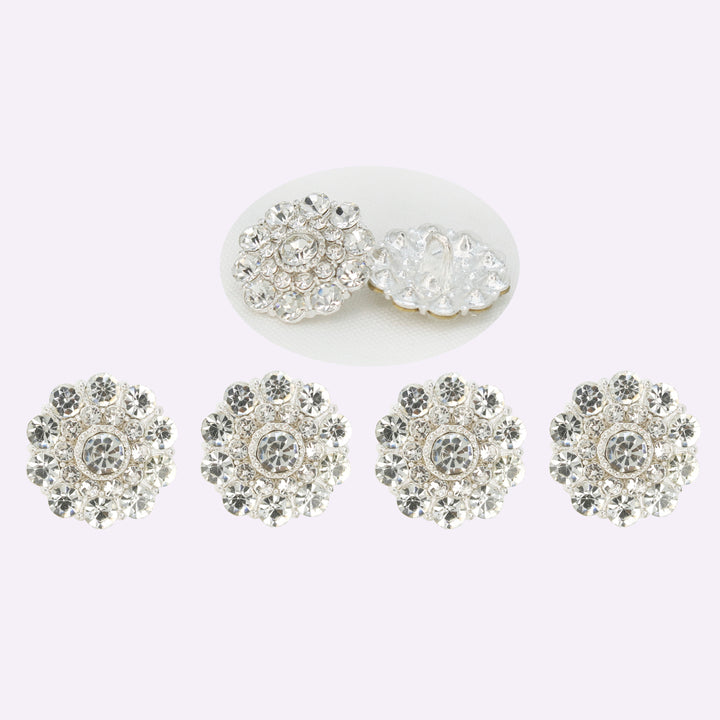 Sparkling Circle Metal Buttons