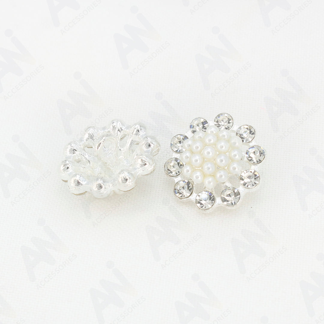 Dome Style Pearl Metal Buttons