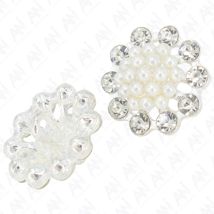 Dome Style Pearl Metal Buttons