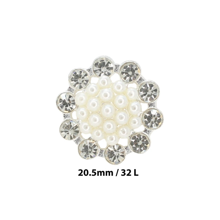 Dome Style Pearl Metal Buttons | 20mm(32L)