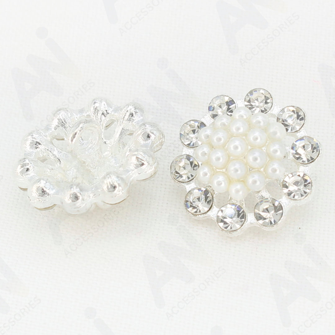 Dome Style Pearl Metal Buttons