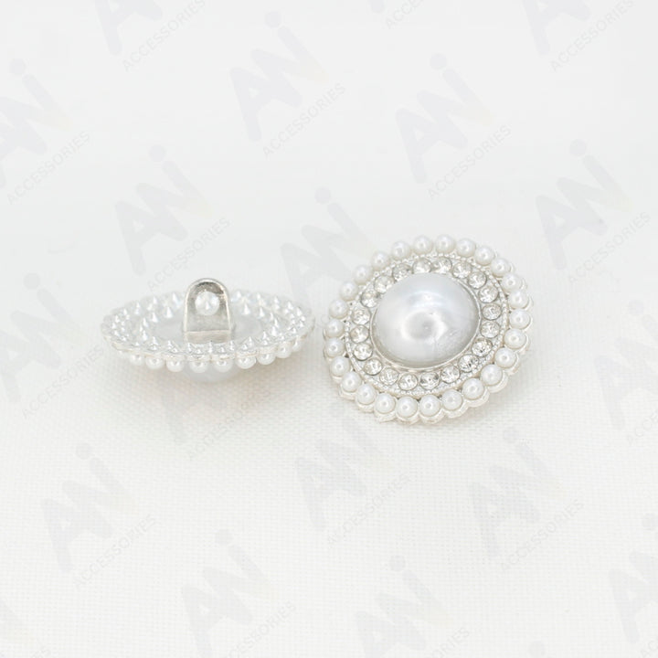 Circular Border Dome Style Pearl Buttons