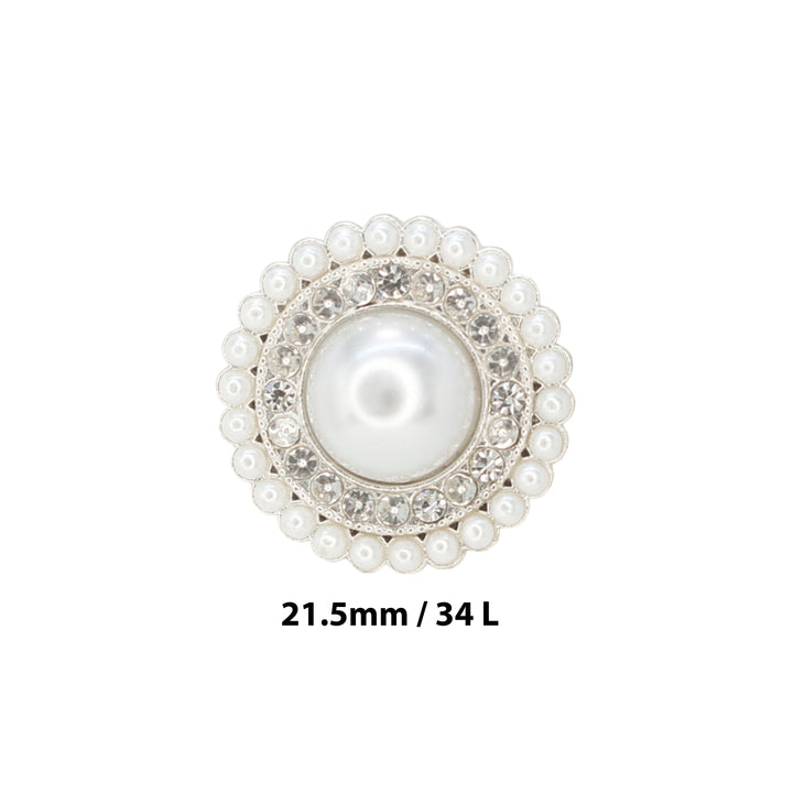 Circular Border Dome Style Pearl Buttons