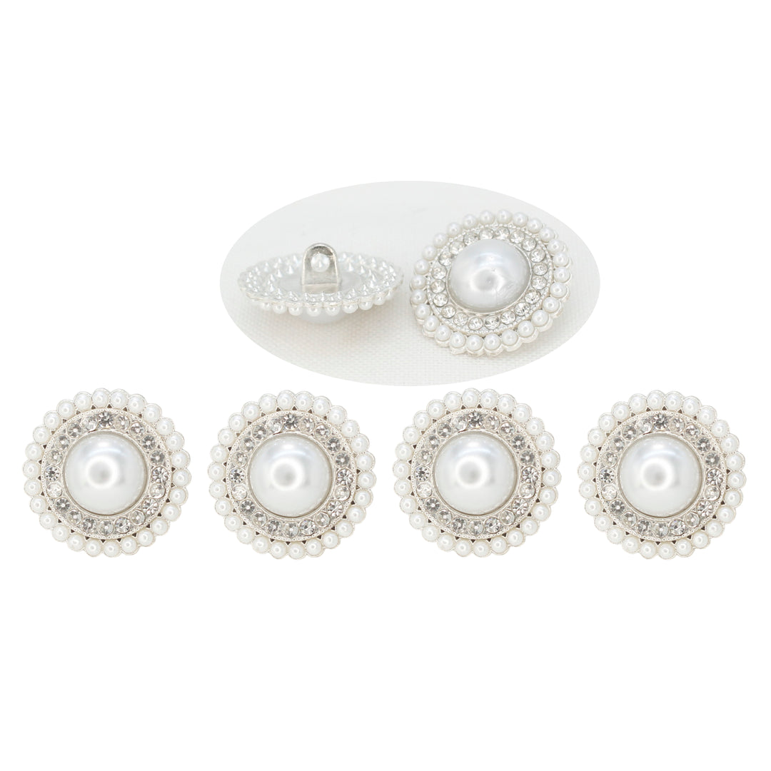 Circular Border Dome Style Pearl Buttons