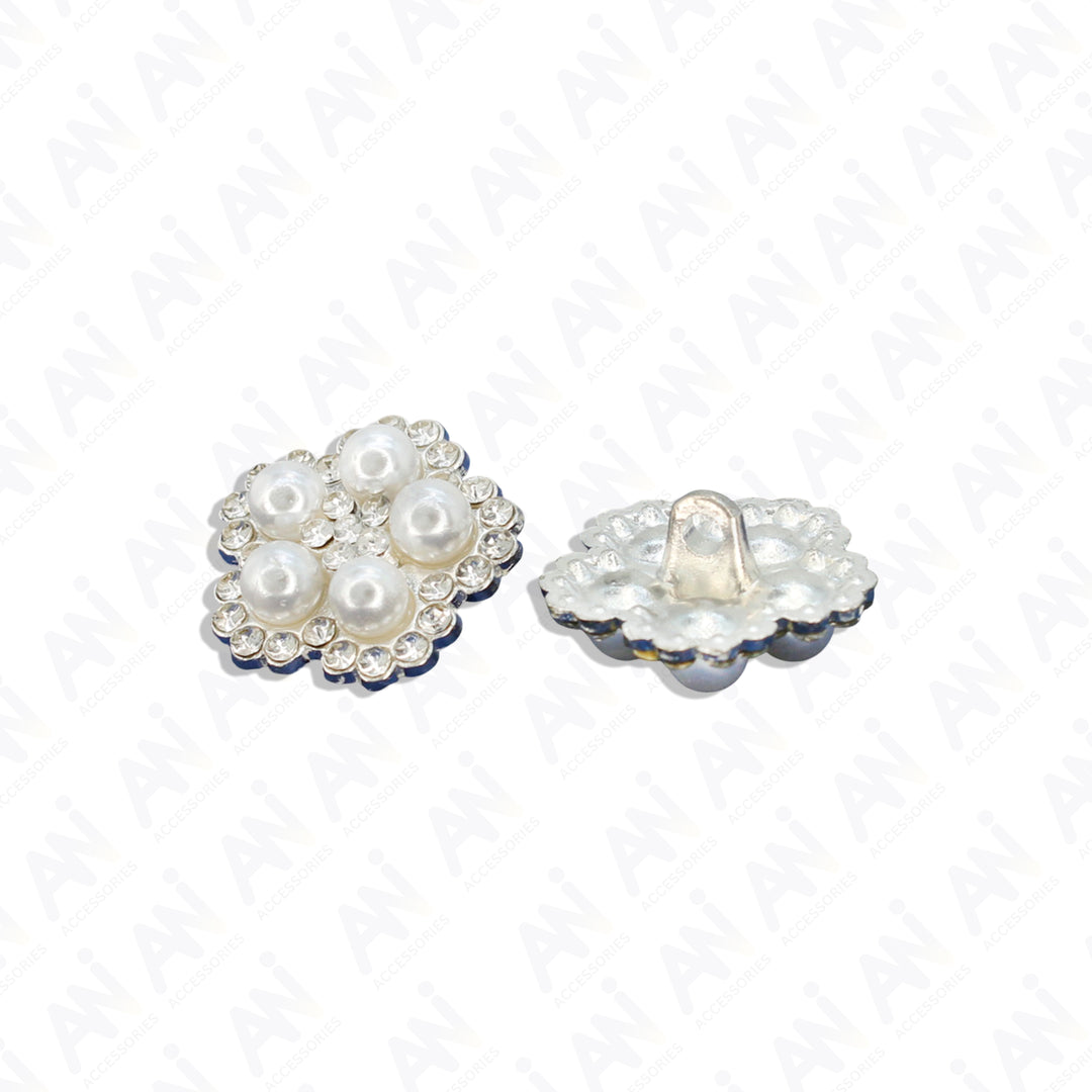 Elegant Pearl Style Metal Buttons