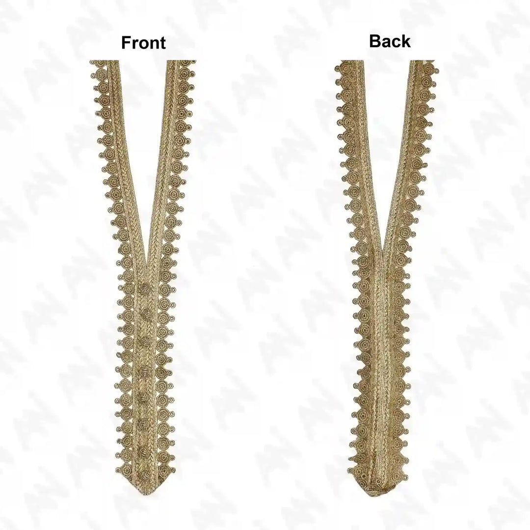 Circular Motif Zari Neckline