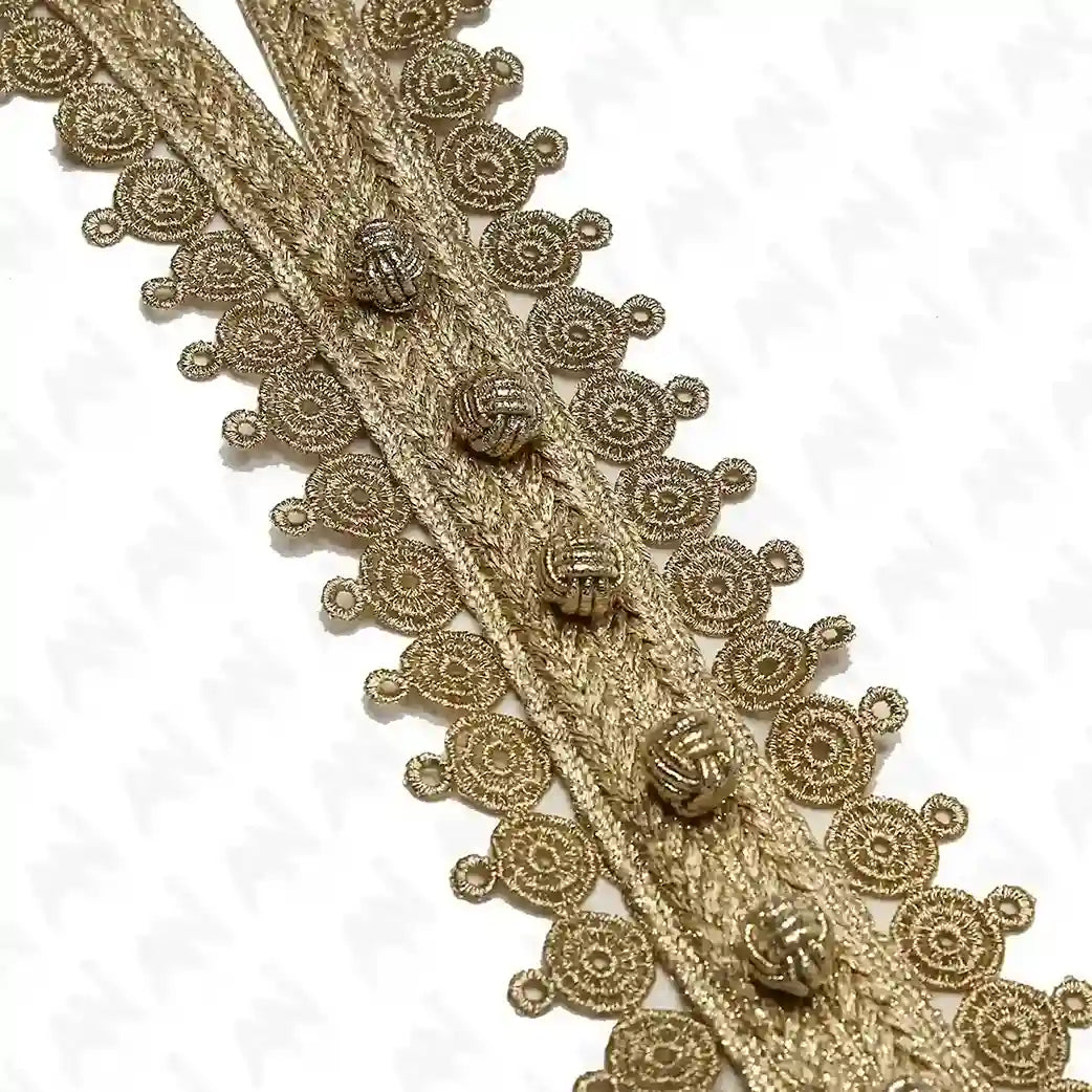 Circular Motif Zari Neckline