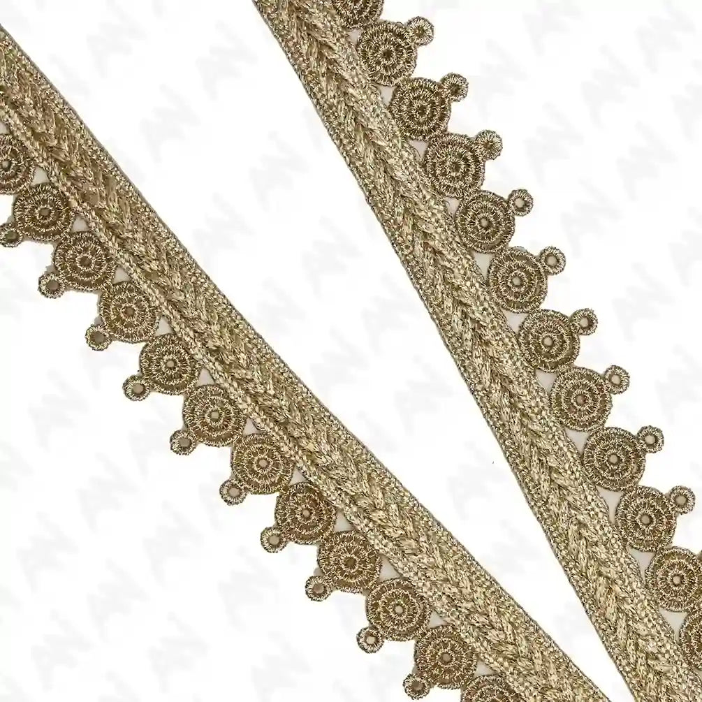 Circular Motif Zari Neckline