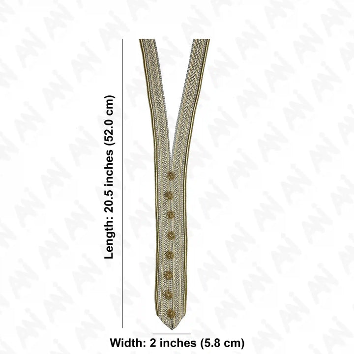 V Shape Zari  Neckline