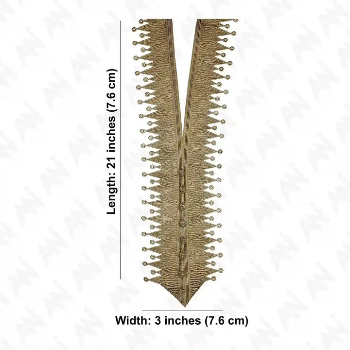 Moroccan Sfifa V Shape Zari