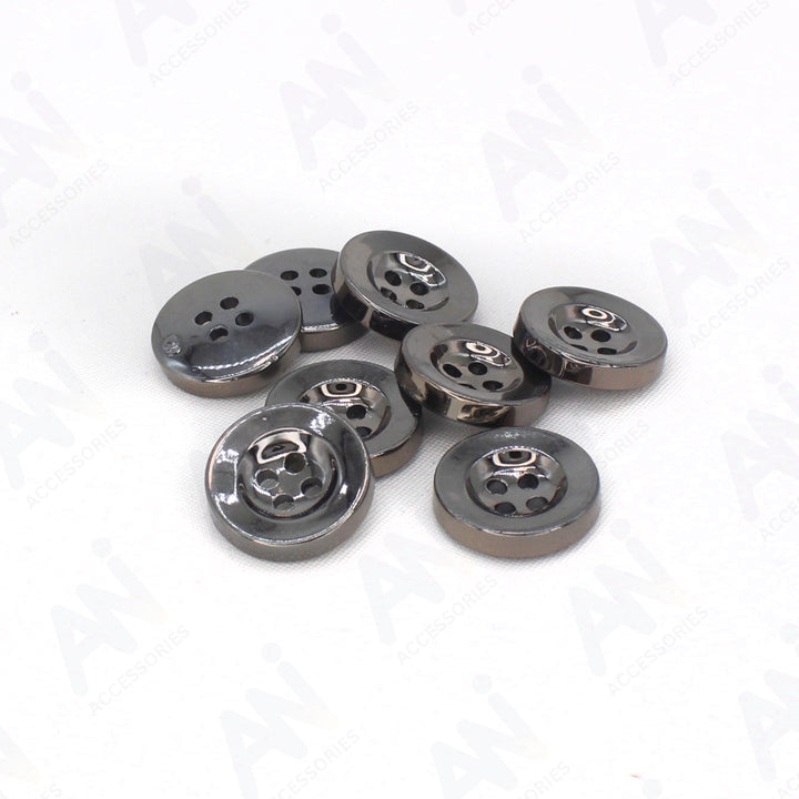 Four Hole Silver Abs Buttons