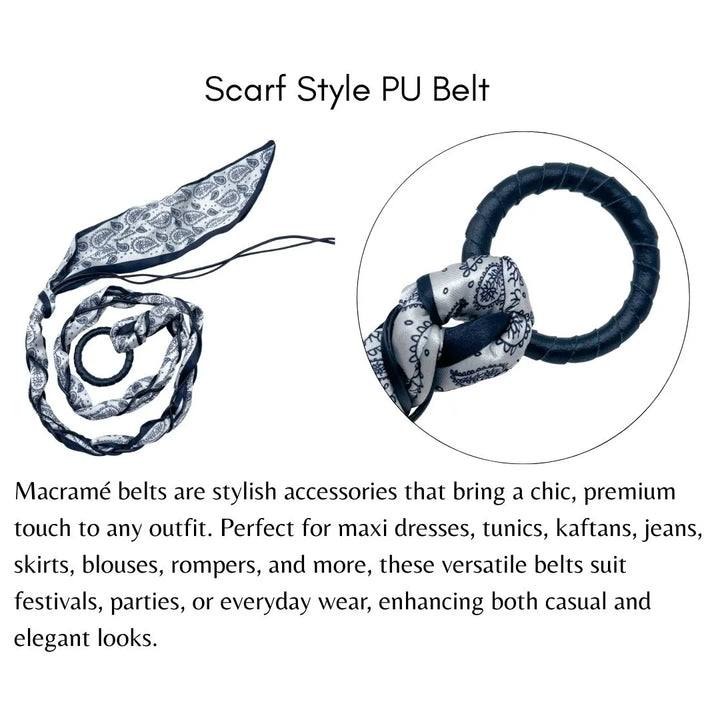 Paisley Print Scarf Belt